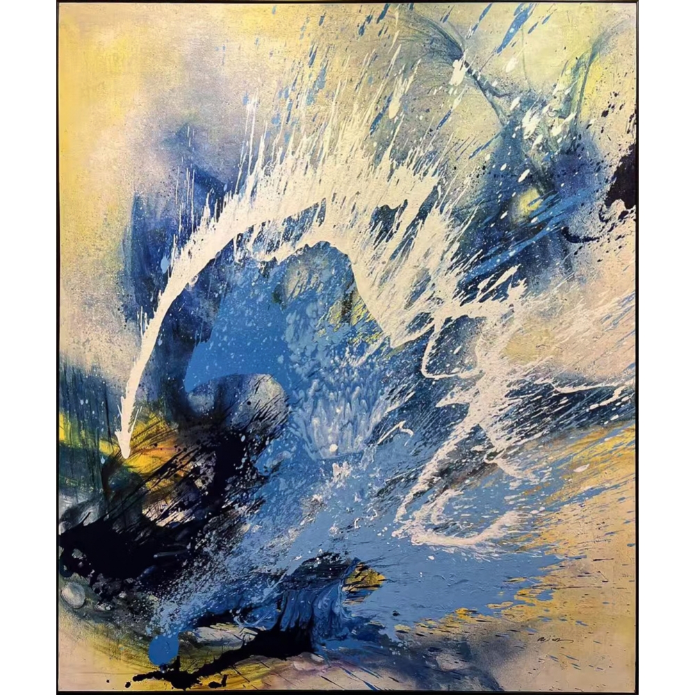 瀟勢 — 「瀟」象徵奔流，「勢」為動能與氣勢 120x160cm  _18000.jpg