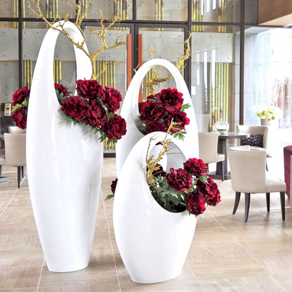 y14431-大花提籃落地式造型花藝設計