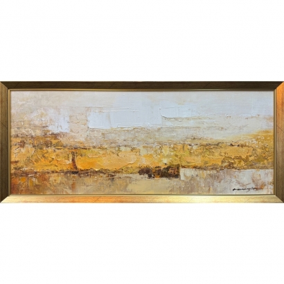 H25152-抽象畫作滿地黃金-155x66cm-壓克力顏料-特寫照.jpg