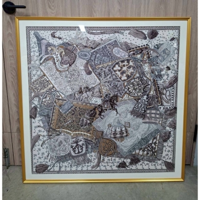 絲巾畫裱框-高加索騎士-圖心尺寸90X90CM-_4680 _4_.jpg 絲巾畫裱框-高加索騎士-圖心尺寸90X90CM-_4680 _4_.jpg